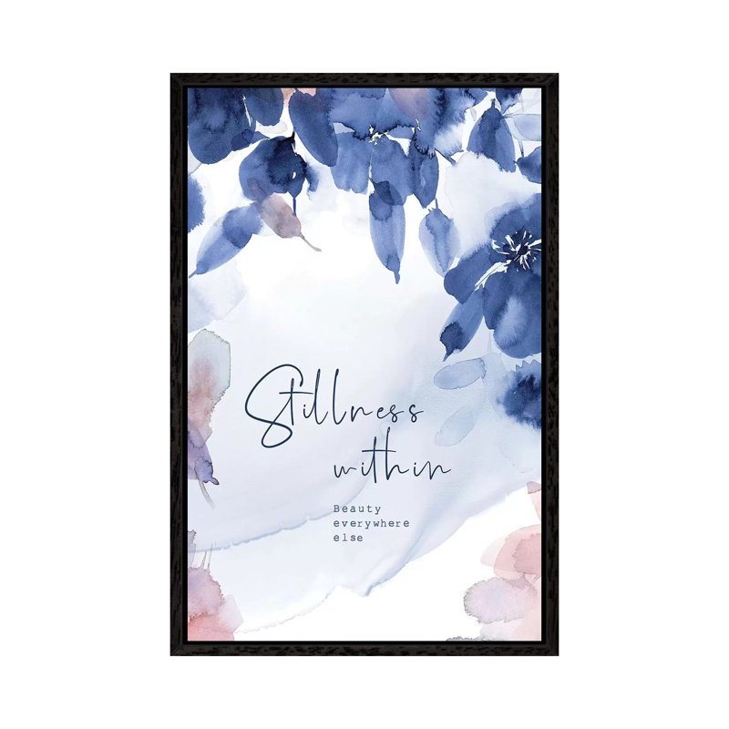 Stillness Within by Stephanie Ryan - Print on Canvas, 66.04cm H x 45.72cm W x 3.81cm D, Black Floater Framed