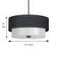 Double abat-jour tambour 3 lumières