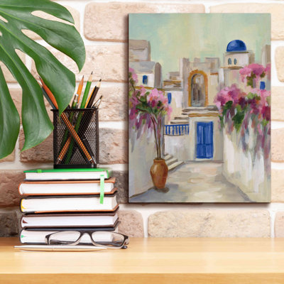 «Santorini Street II» par Silvia Vassileva, art mural sur toile