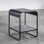 Metal Frame End Table With Bottom Shelf Concrete Gray