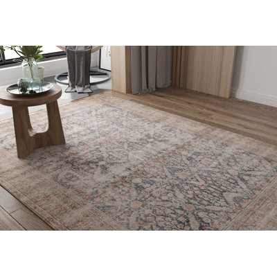 Machine Woven Cotton/Polyester Area Rug in Blue