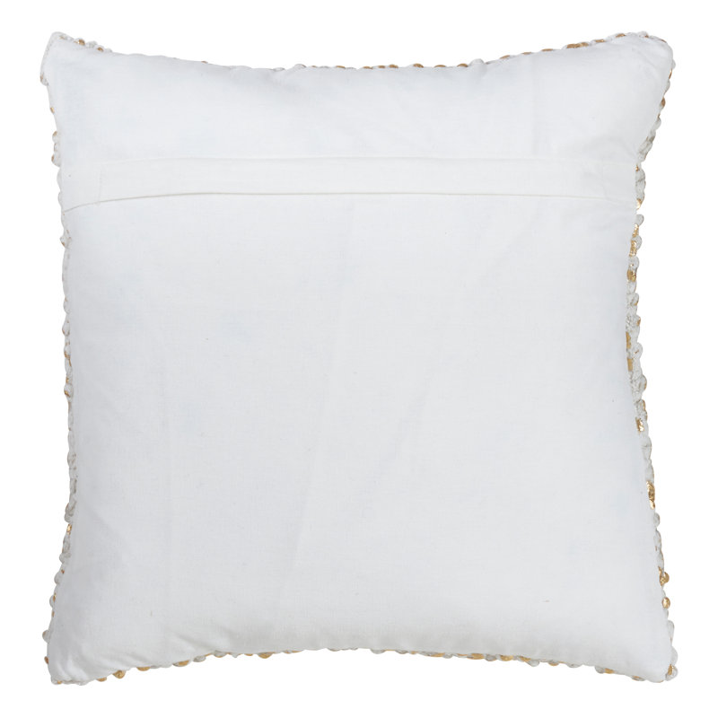 Le Plissement Collection Cotton Throw Pillow, Gold