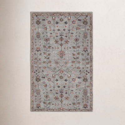 Hand-Tufted Floral Wool Rug