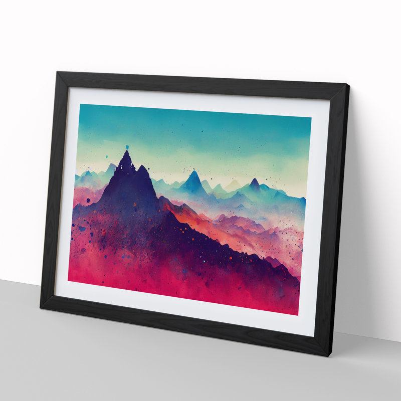 Mountain Splash Vol.5 Abstract - Framed Print, 34cm H x 46cm W x 2cm D, Black Framed