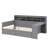 Wooden Full-Size Daybed With Integrated Storage Racks, Multi-Functional Bed With Two Drawers And A Study Table