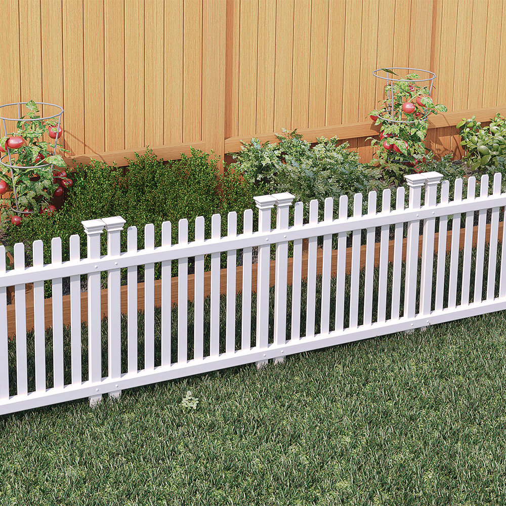 Zippity Outdoor Products 3.5 ft. H x 7.6 ft. W Manchester No-Dig Vinyl Fence  (2 Panels) & Reviews