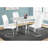 Dining Table 60" Rectangular, Grey Laminate Top, Metal Legs, Contemporary For Eating Spaces Rectangular Table, Surface, Fits 4
