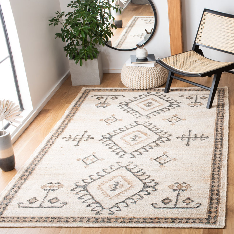 Kalinka Flat Weave Jute Southwestern Rug, Rectangle 3' x 5'