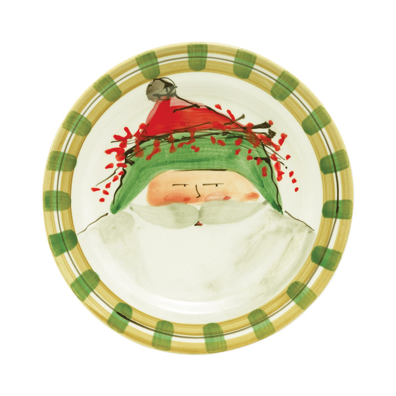 Old St. Nick Handmade Earthenware Dinner Plate