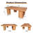 Solid Wood Coffee Table, Walnut Finish Rustic Rectangular Low Table with Thick Top and Panel Legs for Living Room