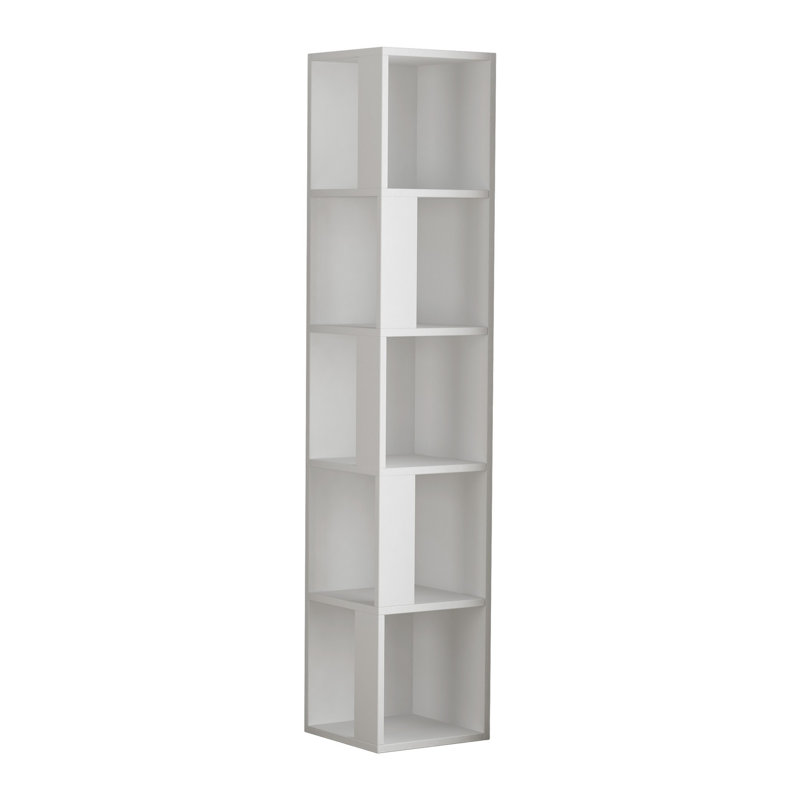 Bensonhurst Corner Bookcase Unique Design & Modern Style, White