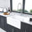 Ceramic White 24 Inch Kitchen Single Bowl Farmhouse Sink Rectangular Vessel Sink