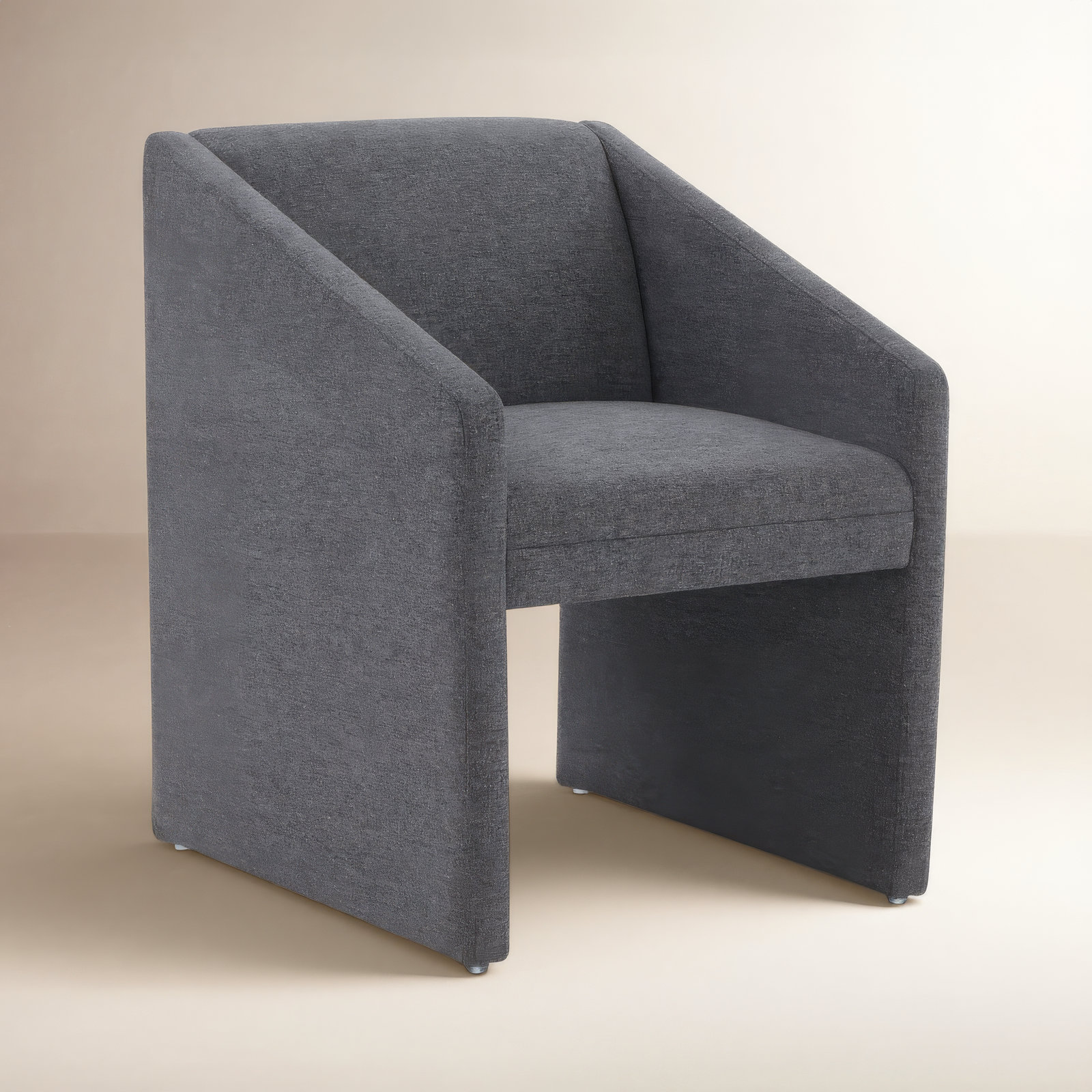 Dimeo Linen Armchair, Dark Gray Linen