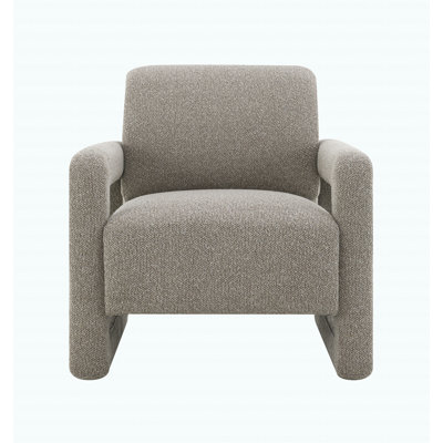 Modern Gray Chenille Accent Chair