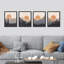 «Sunlight Sunset», ensemble de 4 impressions de décorations murales encadrées sur papier, encadrées sur papier, 4 pièces-93012308-93012311