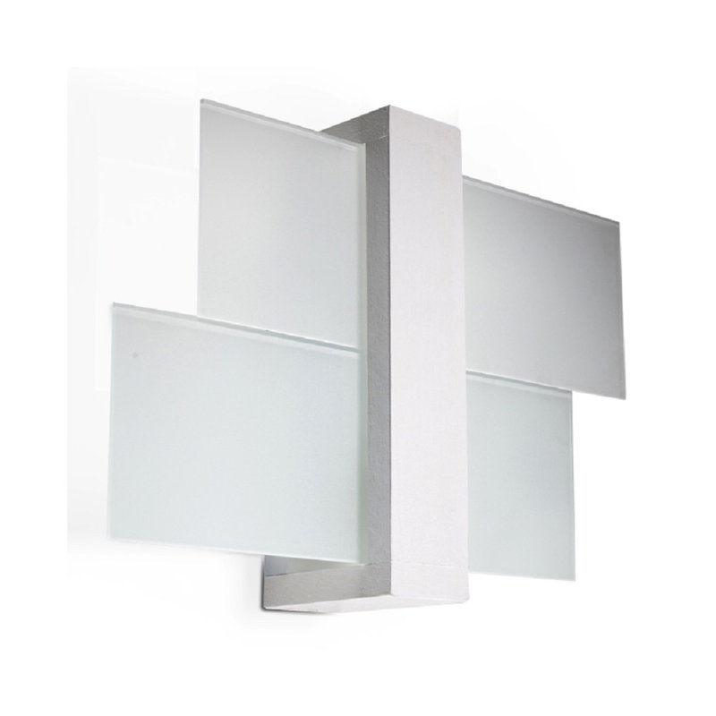 Pettus Glass,Metal Flush Luminaire, Chrome