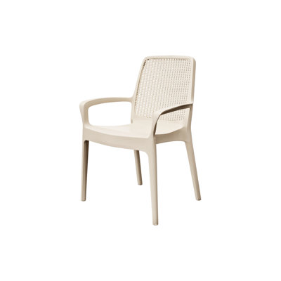 Patio Perfection Premium All-Weather Wicker Outdoor Stacking Dining Armchair