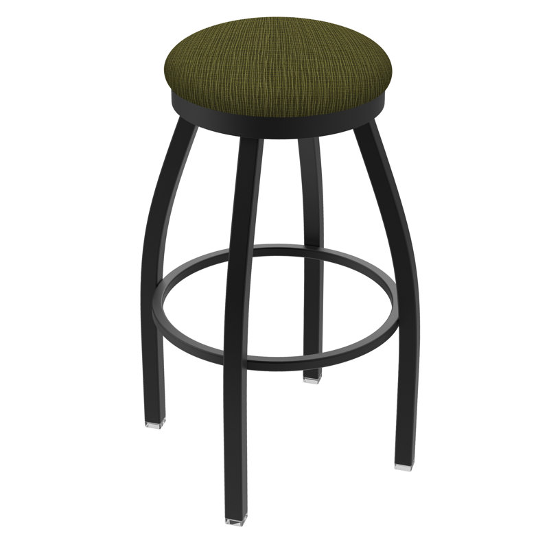 Tabouret pivotant80280 Misha, Noir froissé, Tabouret de comptoir (assise de 25 po de hauteur), Tissu - perroquet graphique