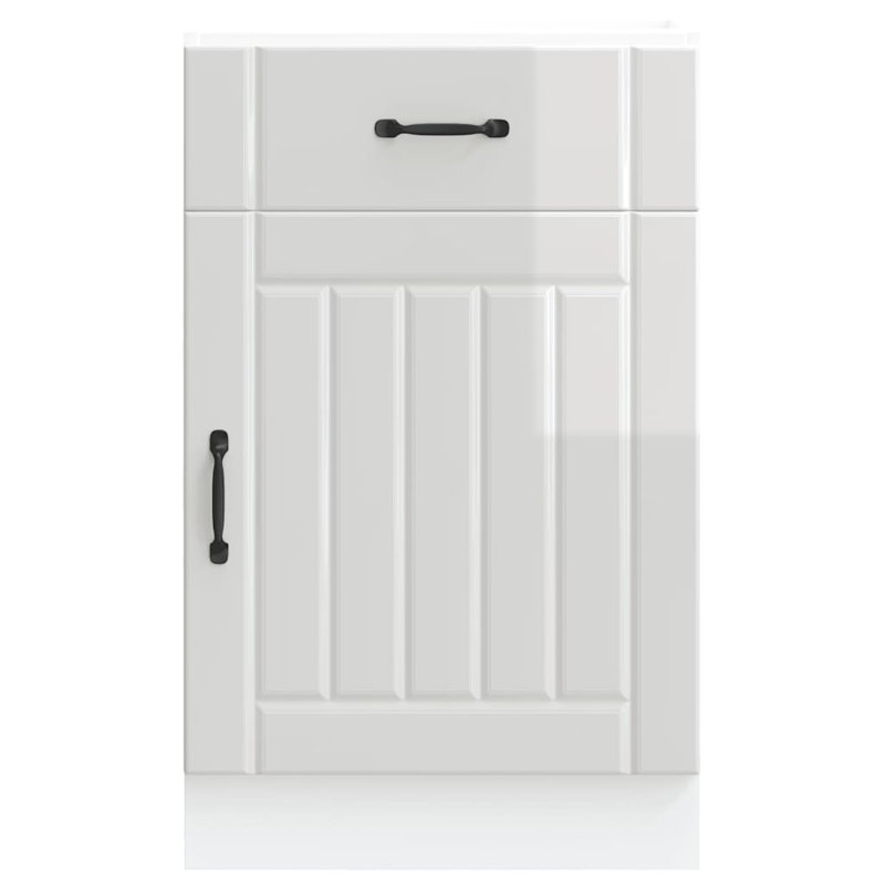 Kitchen Base Cabinet Lucca Engineered Wood, High Gloss White