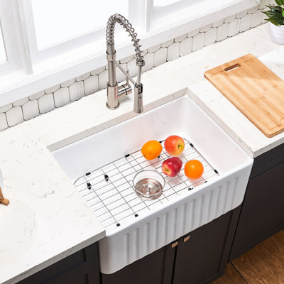 Évier de cuisine 36 po x 20 po avec grille et crépine - insonorisant, résistant aux taches, aux égratignures, à l'épreuve de la rouille, très profond et refroidissant à la chaleur