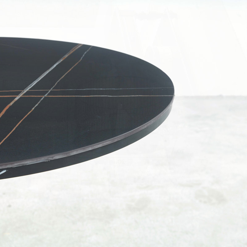 Table basse ronde Tulip, Noir
