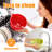 PQPO Silicone Liners Compatible with KitchenAid 4.5-5 Quart Tilt-Head mixer Bowl,2 Liners with Lids(White＋Red）