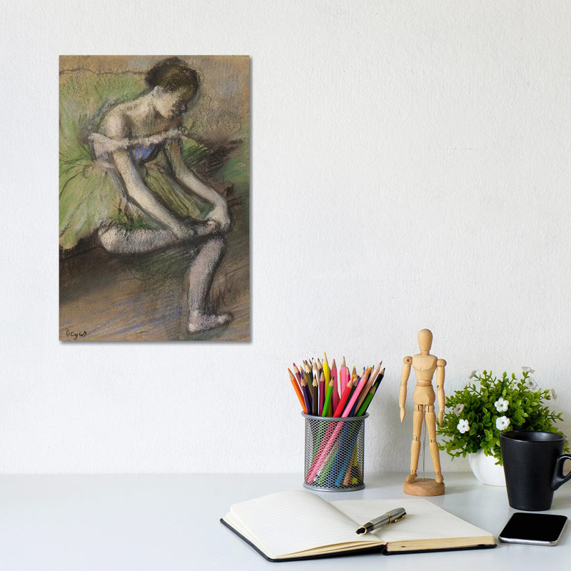 La Jupe Verte, c.1896 by Edgar Degas - 1 Piece Wrapped Canvas Painting, 20.32 cm H x 30.48 cm W