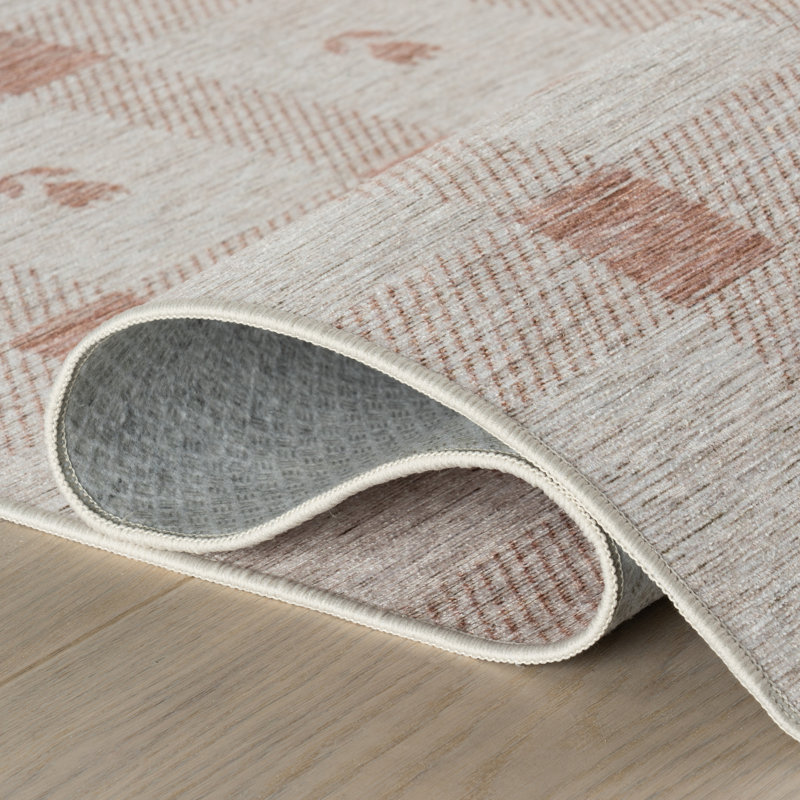 Zale Modern Plaid Machine Washable Rug, Rectangle 2' x 3'
