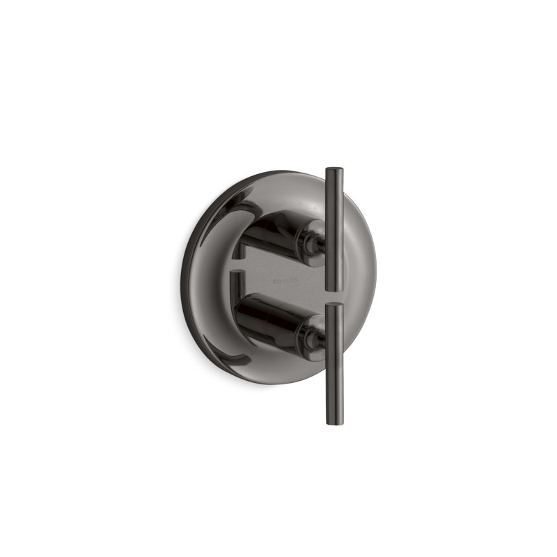 Purist Stacked Valve Trim with Lever Handles, Vibrant Titanium