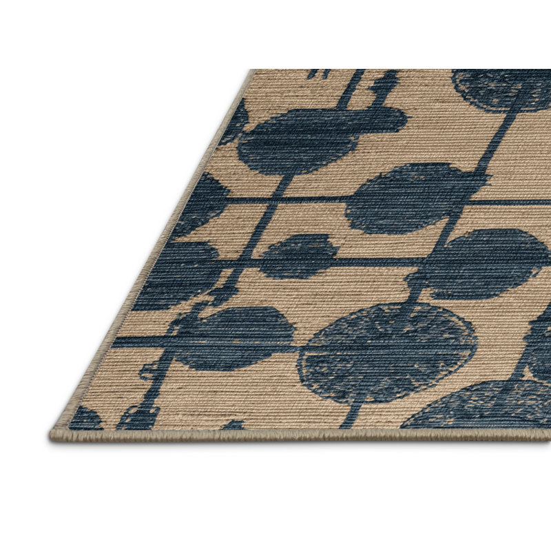 Machine Washable Space Brown Area Rug, Round 8'