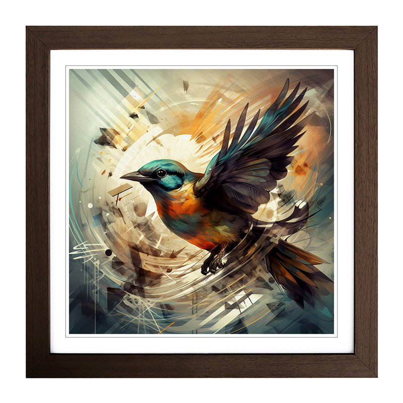 Single Picture Frame Print on Wood, Walnut