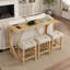 Ensemble de table de bar et tabouret de 59 pouces avec prise de courant, idéal pour les espaces de salle à manger et de salon, peu encombrant et polyvalent-1036698318