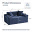 Canapé d'appoint 61 po en forme de fausse fourrure avec coussins et porte-gobelets et poche latérale-853310183-853310177