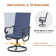 Patio dining set with 53" Round Dining Table and 6 Textilene Swivel Chairs