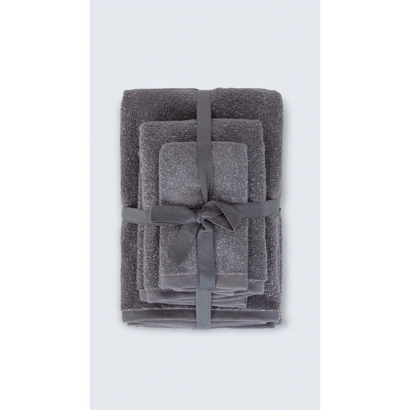 Ensemble de serviettes 3 pièces Ebon, Anthracite