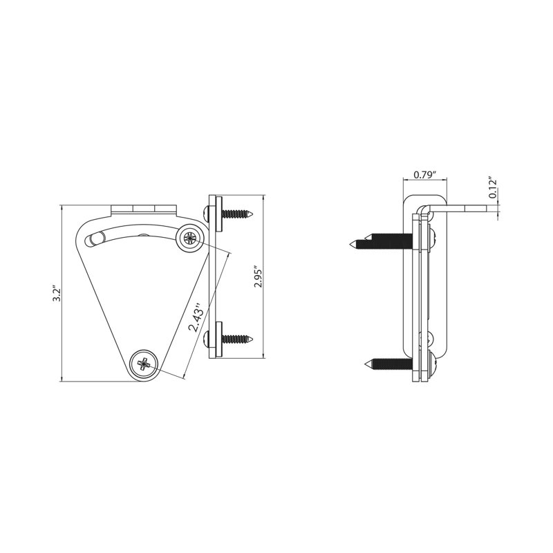 Barn Door Hardware Kit, Stainless Steel