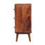 Commode courbée en bois massif et miel et caramel-402785368