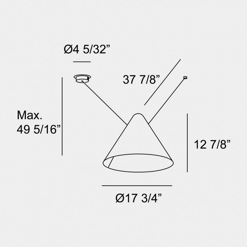 Super Attic 1 - Light Pendant, 49.31" H x 39.5" W x 17.75" D