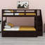 Lit superposé avec lit gigogne, rangement et garde-corps pour la chambre à coucher-511004522