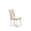 Ensemble de table de salle à manger 5 pièces pour 4 personnes comprenant une table de salle à manger rectangulaire avec pieds en V et 4 chaises rembourrées en tissu de lin beige clair, multicolore-2090413914-2026643395