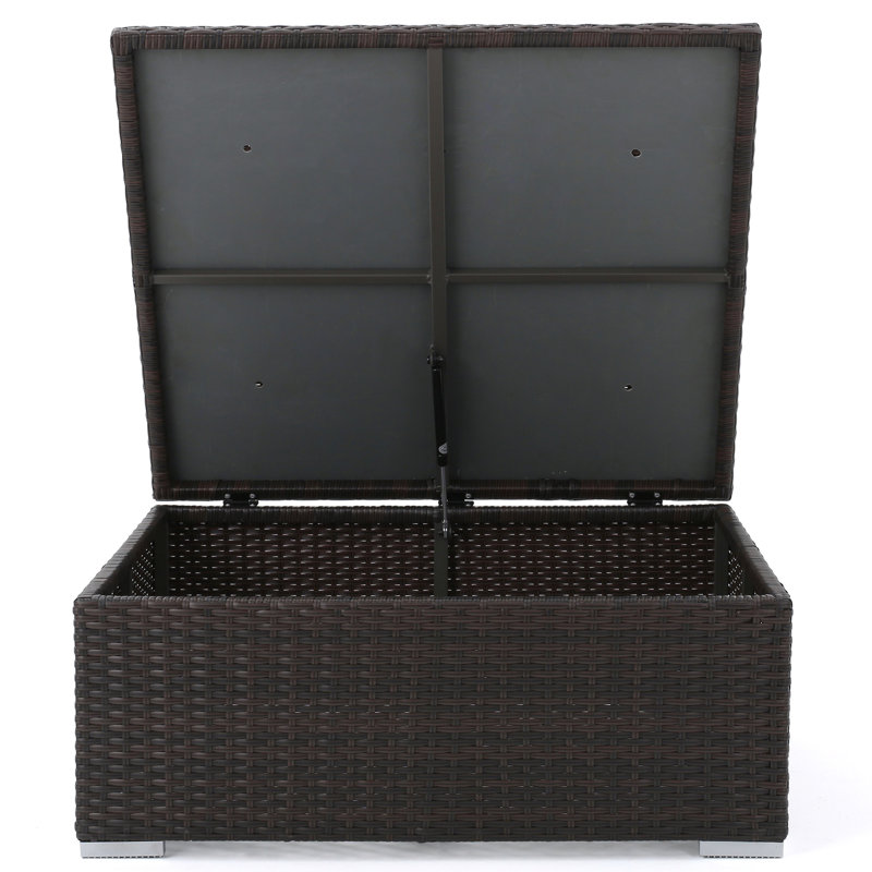 Backyard Storage Table With Soft Close Hinge Versatile Outdoor Surface