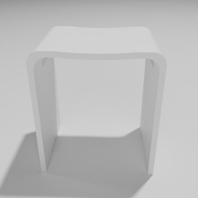 Timeless Flow Solid Surface Shower Stool Freestanding Bathroom Stool Matte White Stone Resin Shower Seat for Wet Room and Spa Heavy Duty Waterproof Modern Minimalist Furniture Design