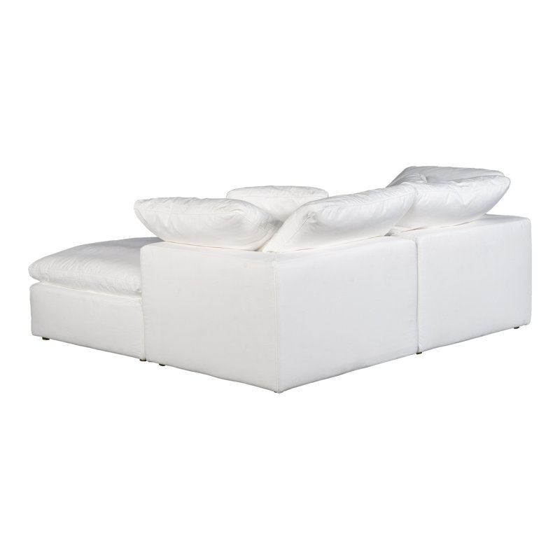 3 - Piece Performance Fabric Modular Sectional, White Livesmart®