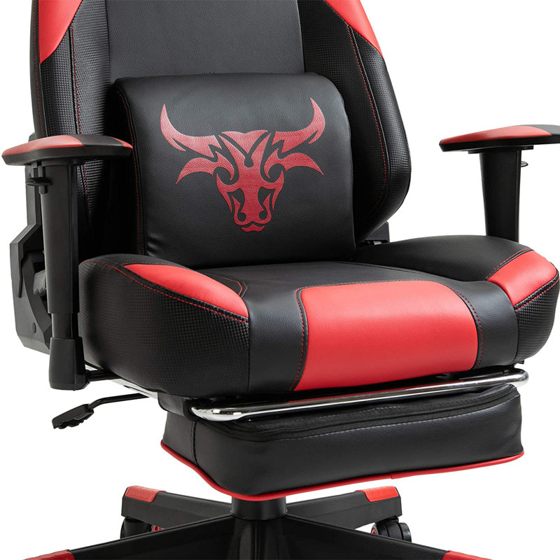 Ebern Designs Jeffry Game Chair, Red/Black