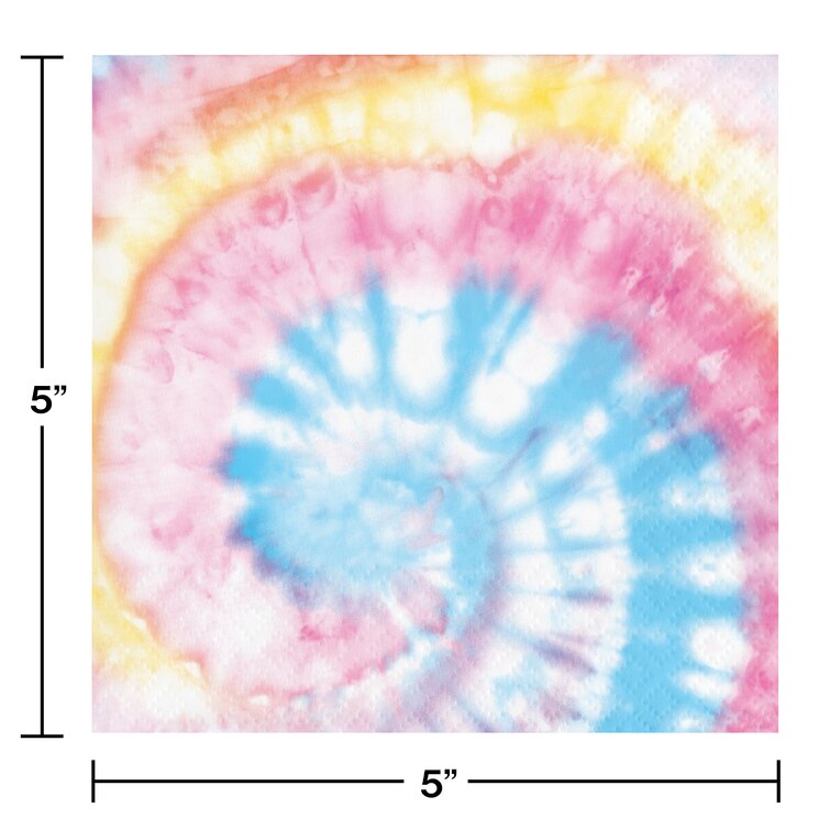 Creative Converting 350527 Tie Dye Party Paper Tablecloth (Case of 6)