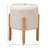 Broward White Bouclé Pouf