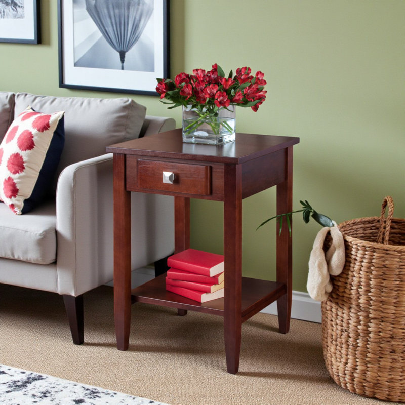 Hallicy End Table in Walnut