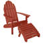 Chaise Adirondack en plastique avec repose-pieds Hinz-119034085