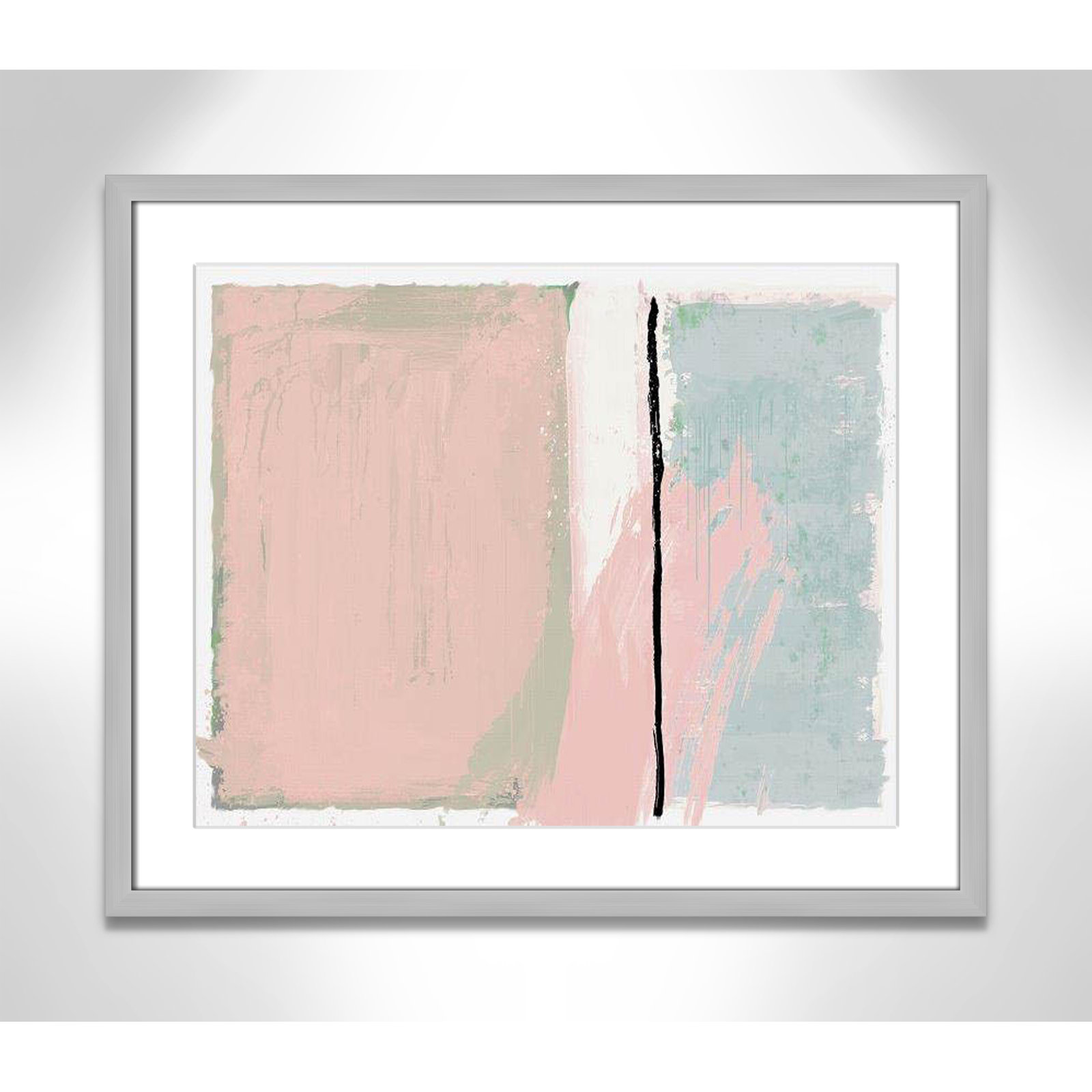 Pastel Opulance Print, 21.5" H x 25.5" W x 1.25" D, Silver Box Picture Framed, White