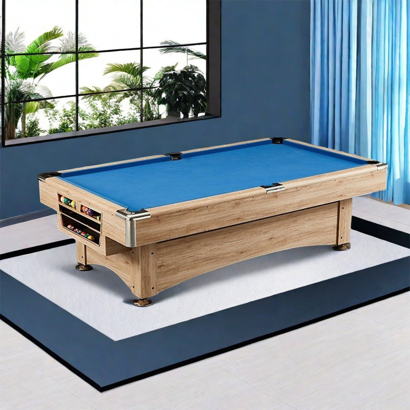 Table de billard, H 32 po x l 48 po x L 84 po, Bois, Bleu